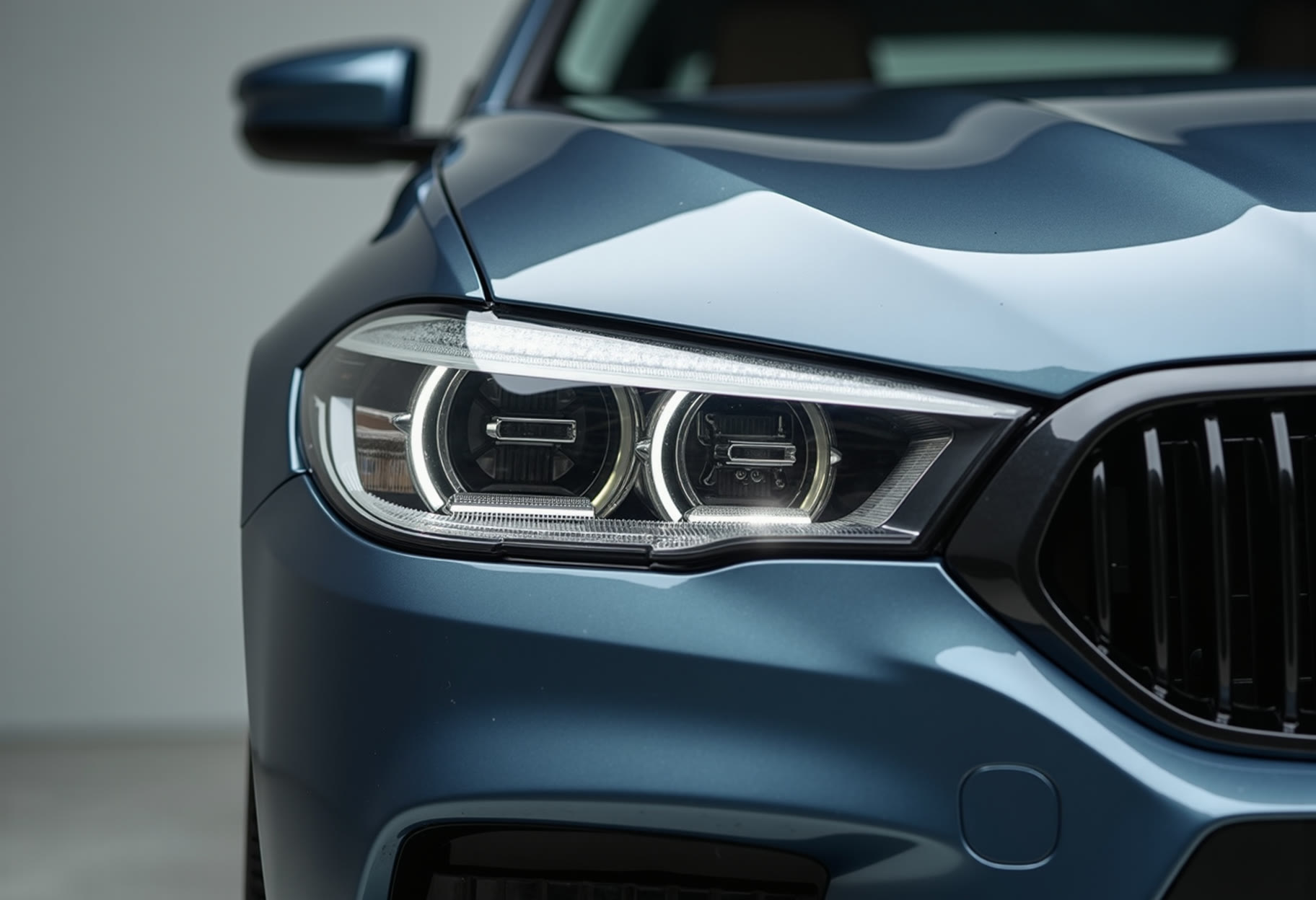 Restored headlight lenses